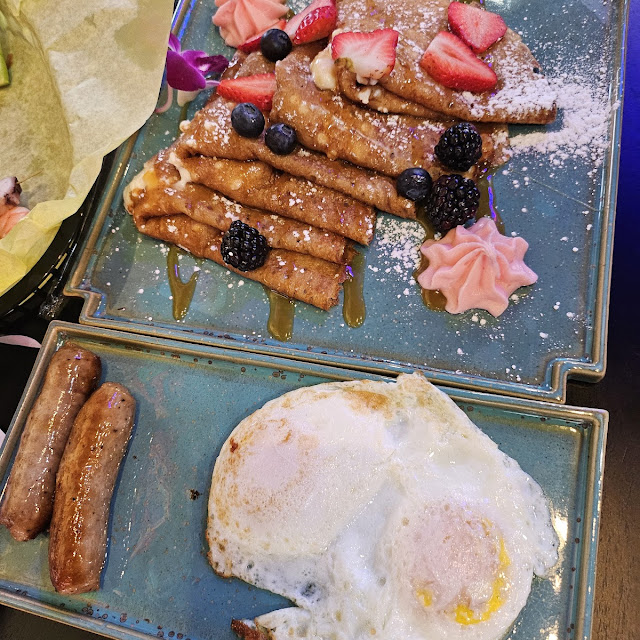 Stuffed Crepes Eggs and Sausage