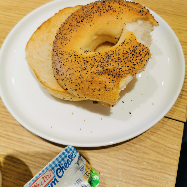 Poppy Bagel with Cream Cheese