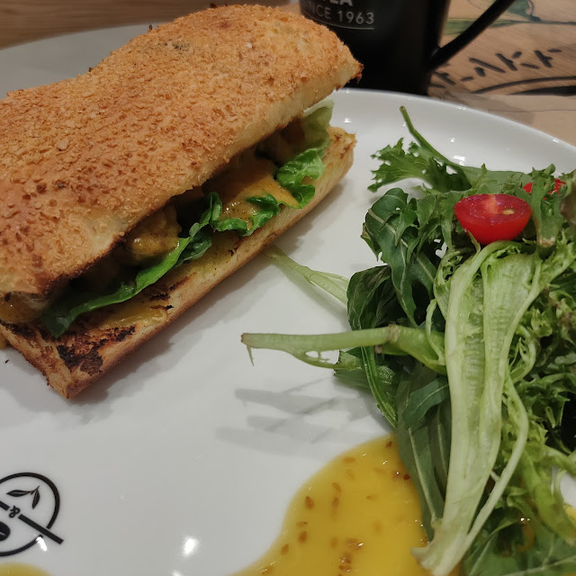 Chicken Sandwich and Salad