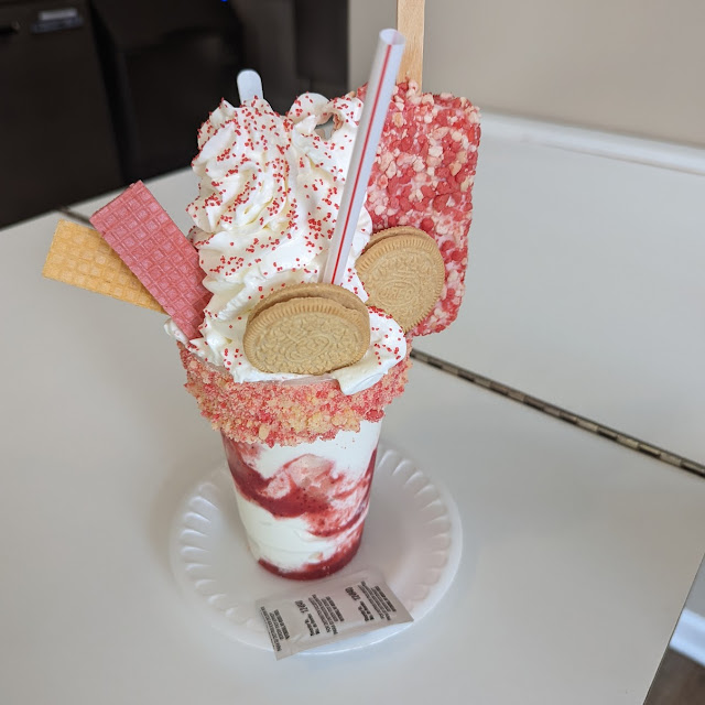 Strawberries and Cream Loaded Milkshake
