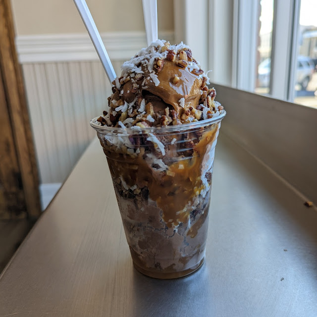 Turtle Sundae with Dairy Free Chocolate Ice Cream