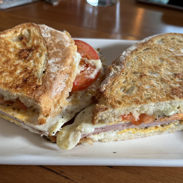 Toasted Ham Tomato Egg Cheese Sandwich