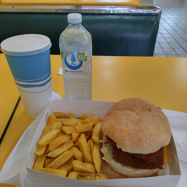 Chicken Schnitzel Burger Combo and Chocolate Milkshake