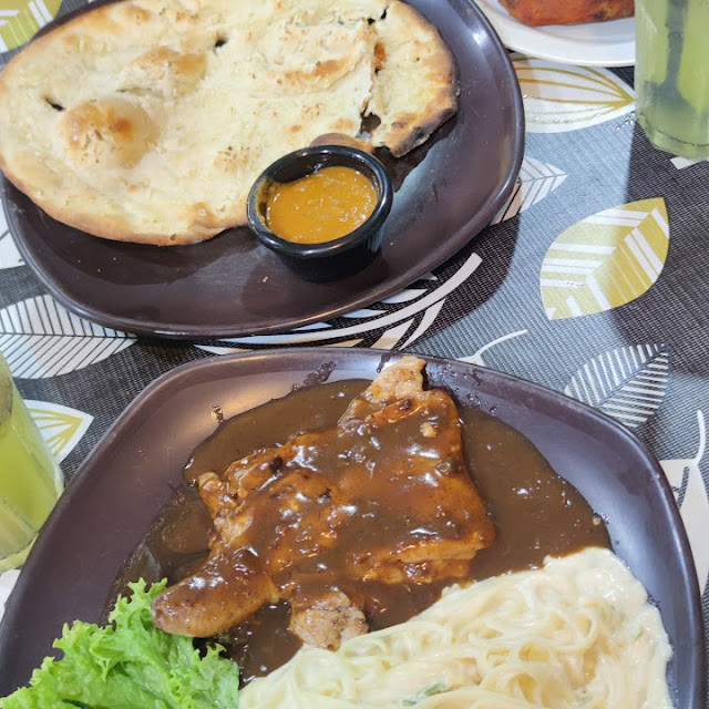 Chicken Steak with Spicy Carbonara