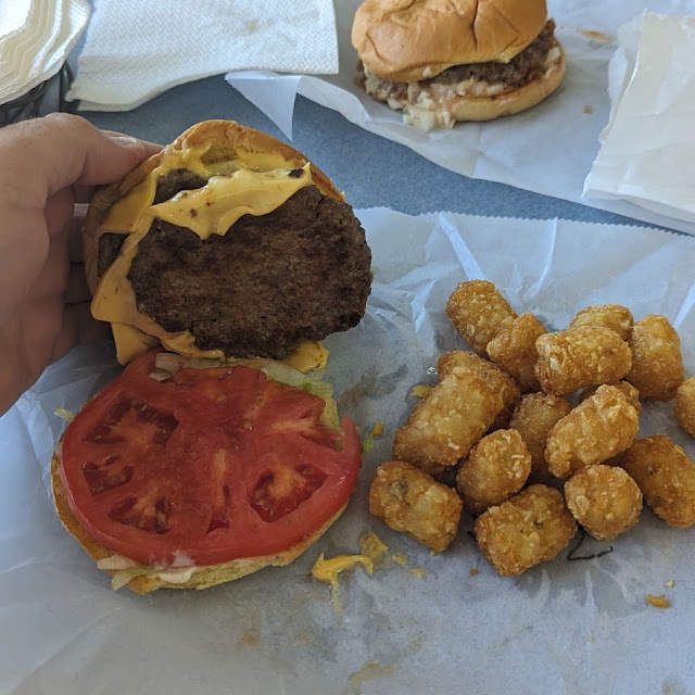 Regular Double Hamburger with Tots