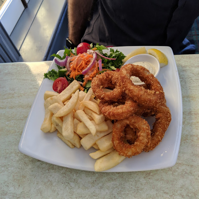 Fried Squid and Salad