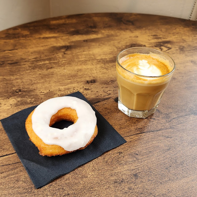 Cortado and Cake Donut