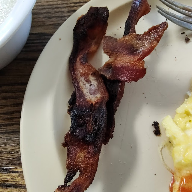 Bacon Raw and Burnt