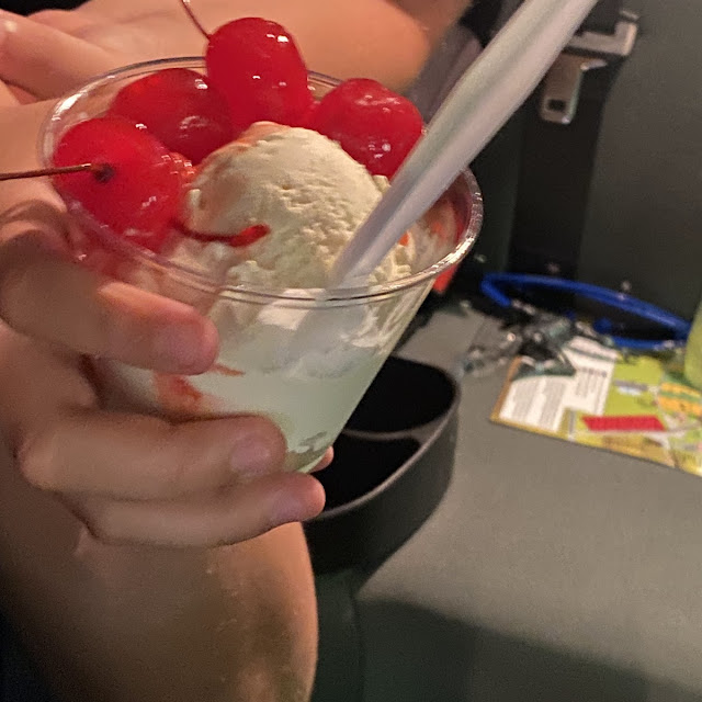 Vanilla Custard with Cherries on Top