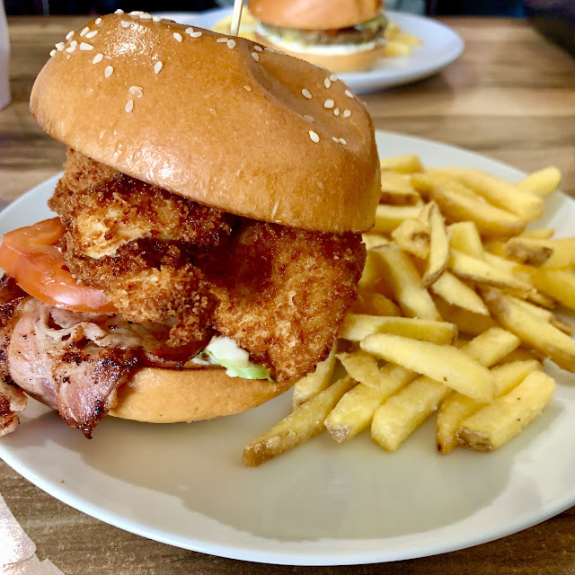 Crispy Chicken and Bacon Burger