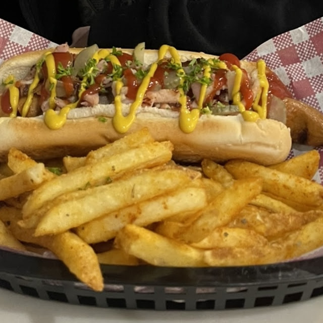 Gourmet Hotdog with Chips