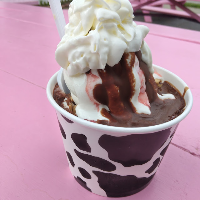 The Pink Cow Sundae
