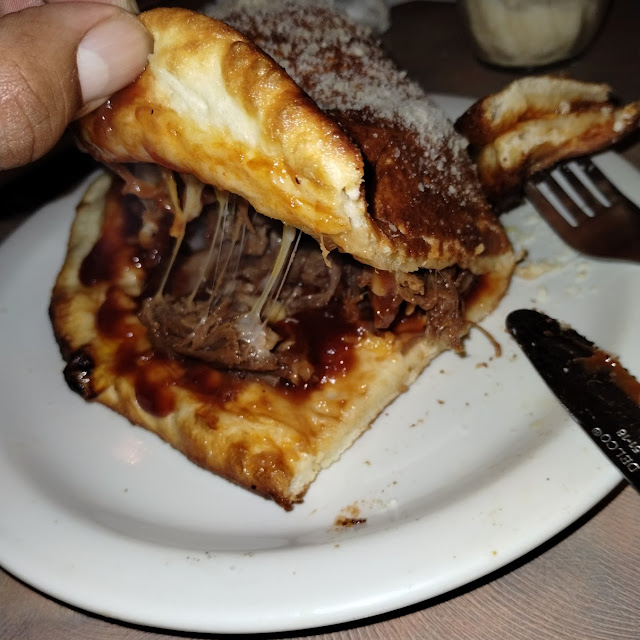BBQ Beef and Onions Valzone
