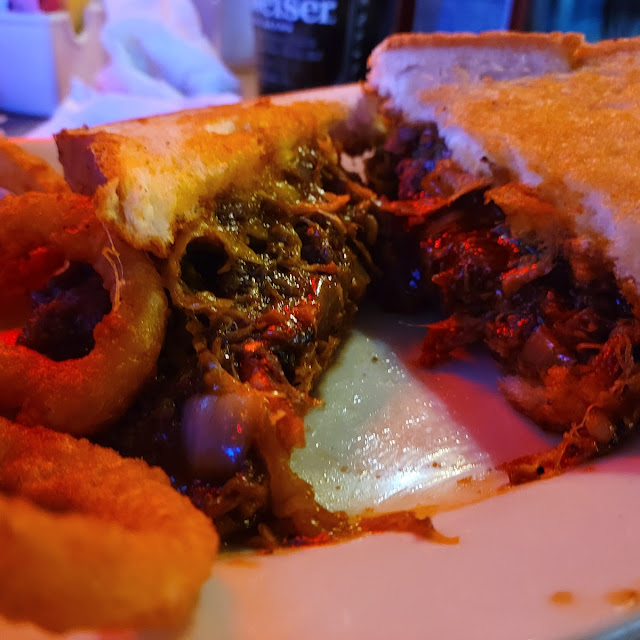Dirty Bird Pulled Pork Sandwich