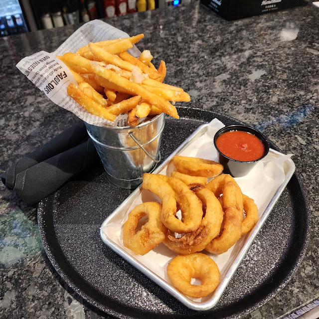 Truffle Fries and Beer Batter Onion Rings