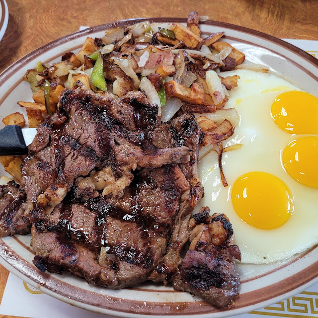 Top Sirloin Steak and Eggs