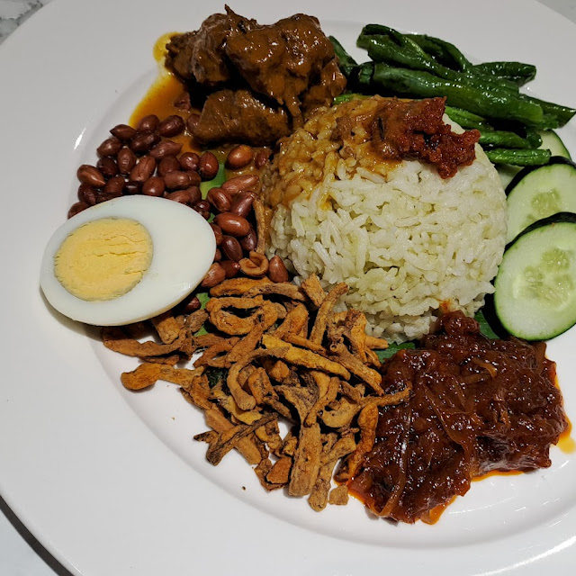 Nasi Lemak with Curry Mutton