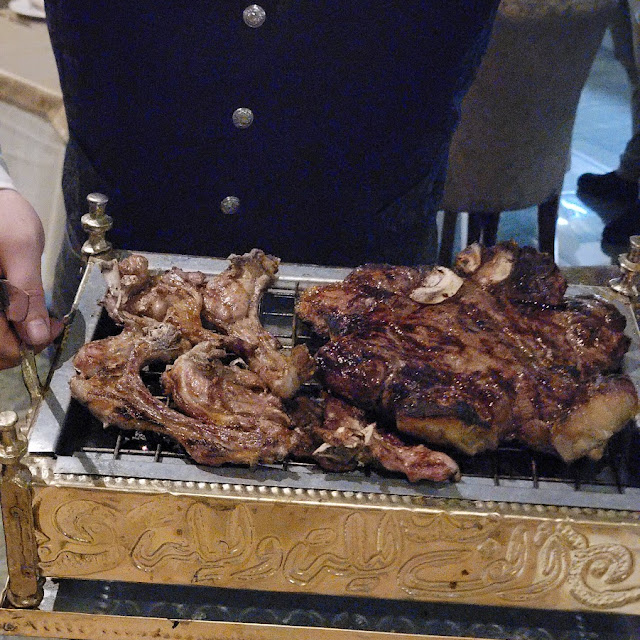 Mixed Meats on Live Grill