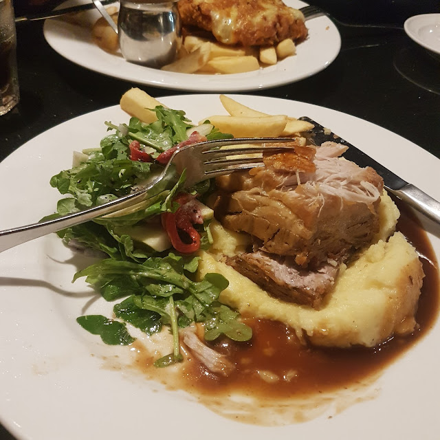 Pork Belly with Pear and Rocket Salad