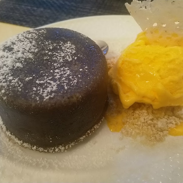 Ube Lava Cake with Cheese Icecream
