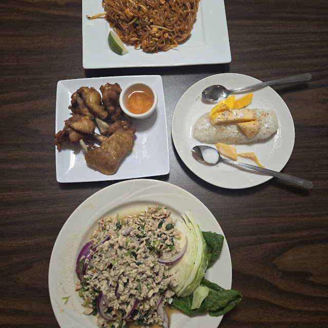 Chicken Wings Larb Chicken Pad Thai Mango Rice