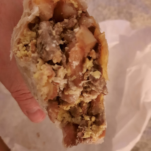 Deluxe Breakfast Burrito with Carne Asada Egg Cheese and Sour Cream