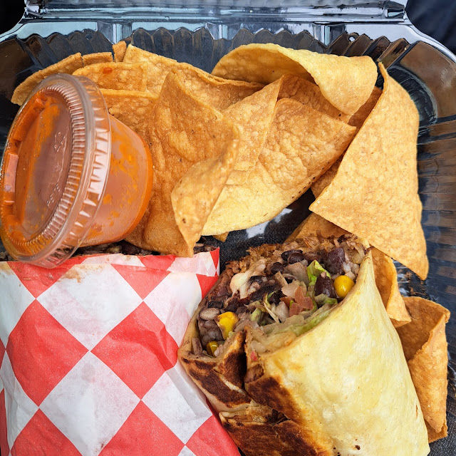 Burrito with Chips and Salsa