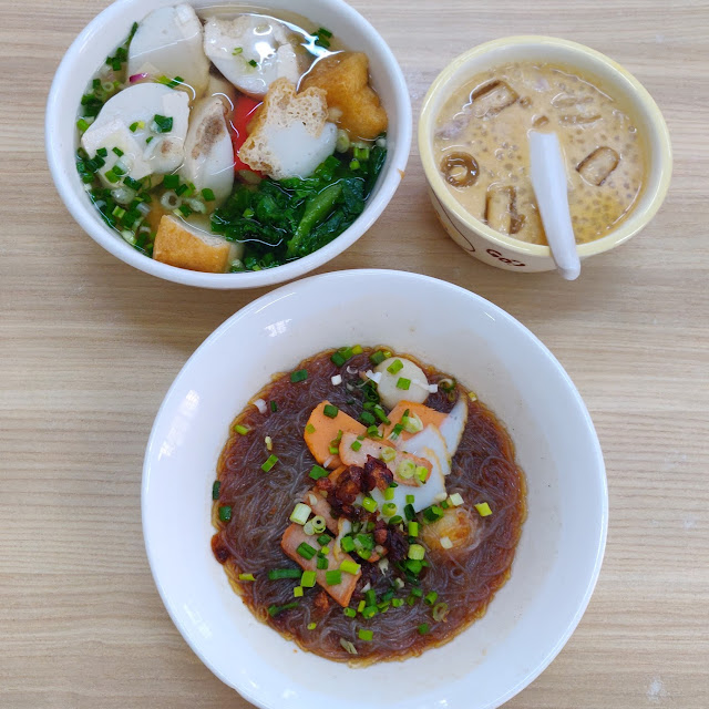 Dry Tong Fen Yong Tofu Ingredients and Ice Bubur Cha Cha