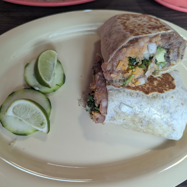 Kid's Burrito with Refried Beans and Rice