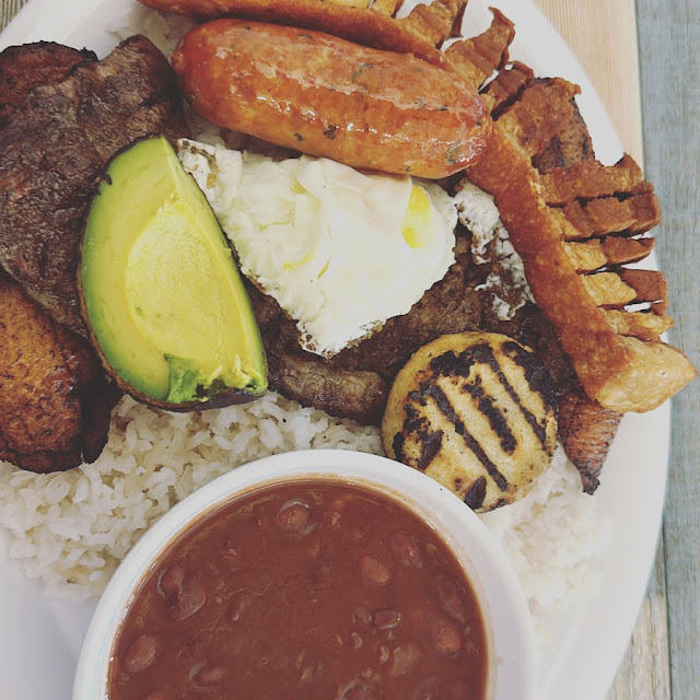 Colombian Beans w Rice Grilled Steak Colombian