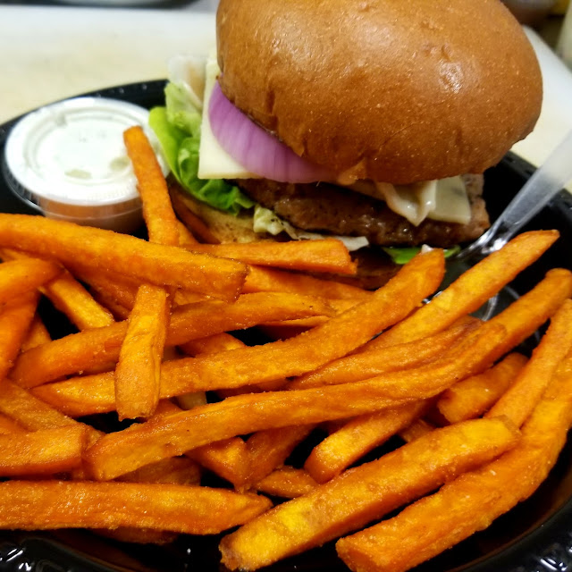 Grilled Chicken Sandwich with Sweet Potato Fries
