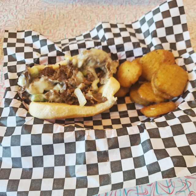 Philly Cheesesteak in a Hot Dog Bun