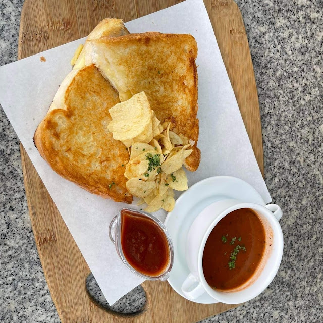 Grilled Cheese Sandwich with Tomato Soup
