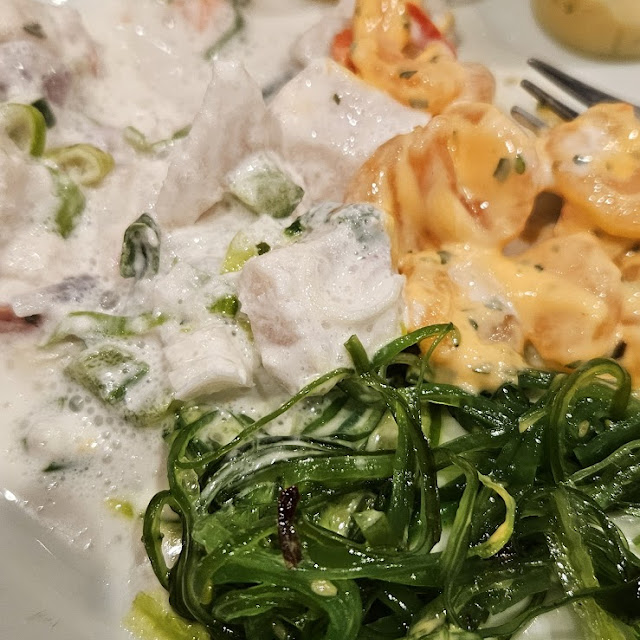 Raw Fish Salad Seafood Salad Prawn Cocktail Seaweed Salad