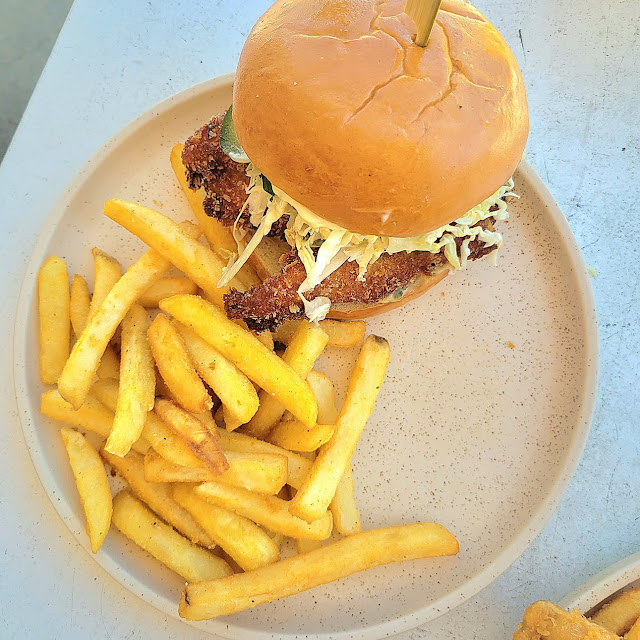 Fish Burger and Fries