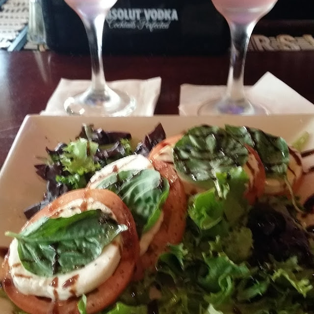 Watermelon Martini with My Caprese Salad