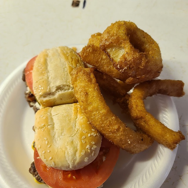 Lotta Burger and Onion Rings