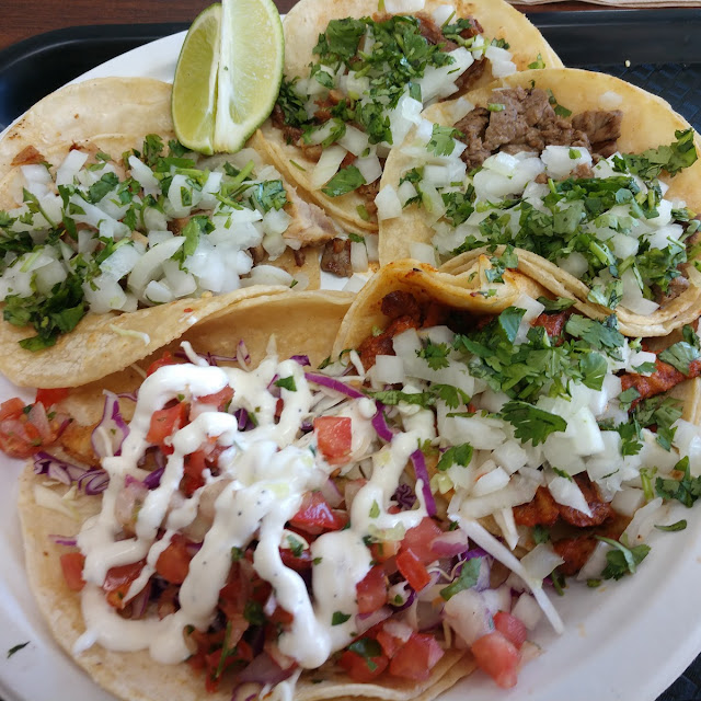 Carnitas Pastor and Fish Tacos
