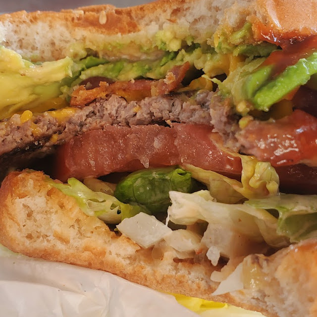 Bacon Avocado Burger with Cheese at Victor's Villa