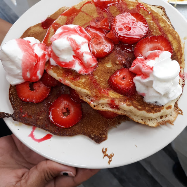 Strawberry Pancakes with Whipped Cream