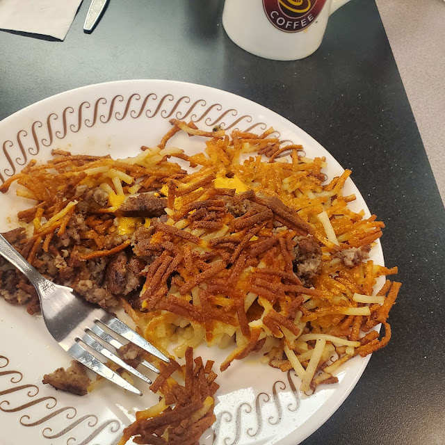 Hash Brows Sausage and Cheese