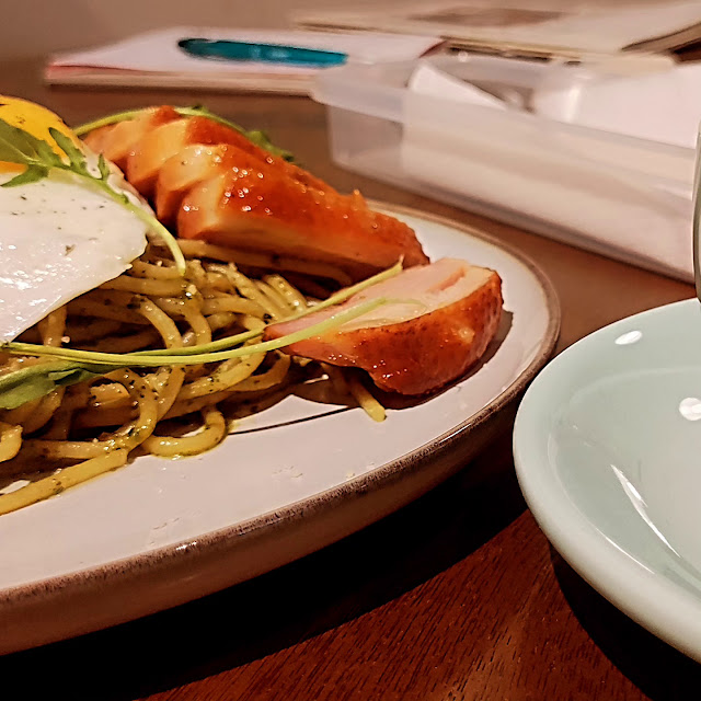 Smoke Duck Pistachio Spaghetti