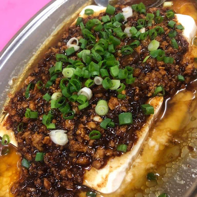 Steam Tofu with Minced Pork