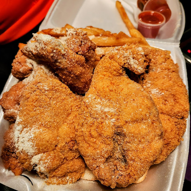 Whales Combo Shrimp Chicken & Catfish Steaks with Extra Lemon Pepper