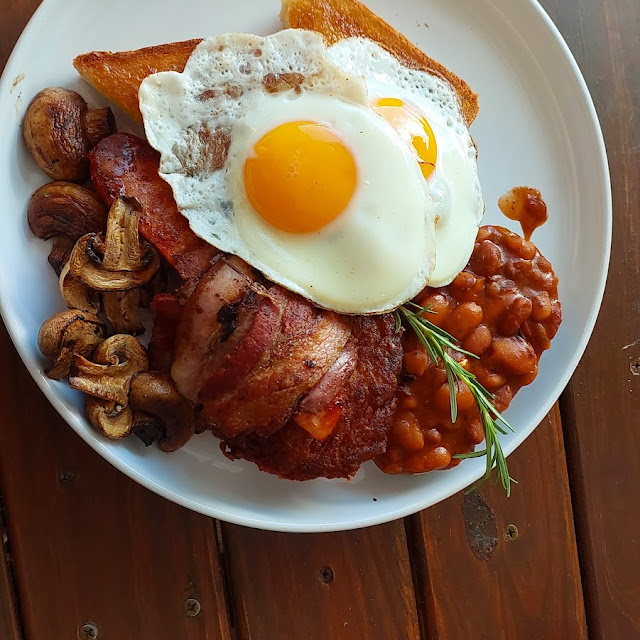 Beans Potato Rosti Kransky Sausage