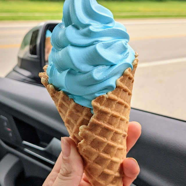 Blue Ice Cream Cone