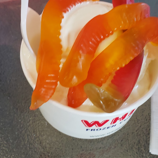Vanilla Ice Cream with Gummy Worms
