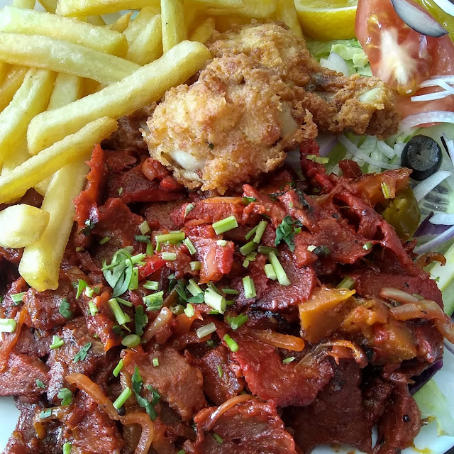 Shathura Doner Kebab with Salad and Chips