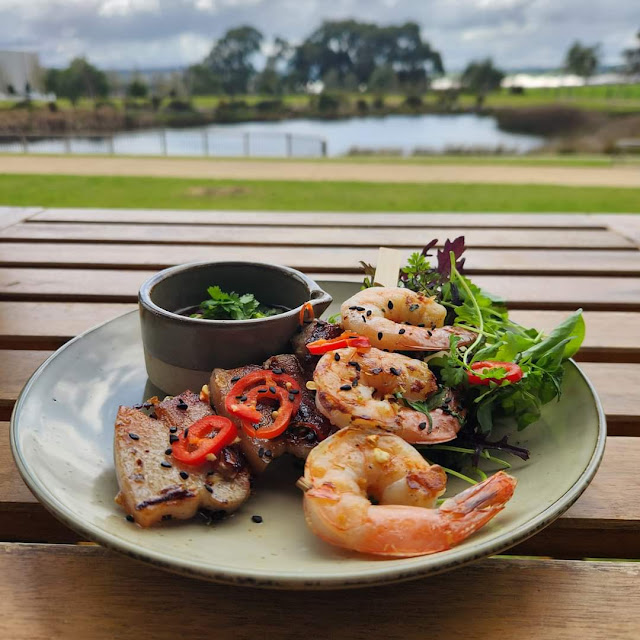 Pork Belly and Prawn Skewers