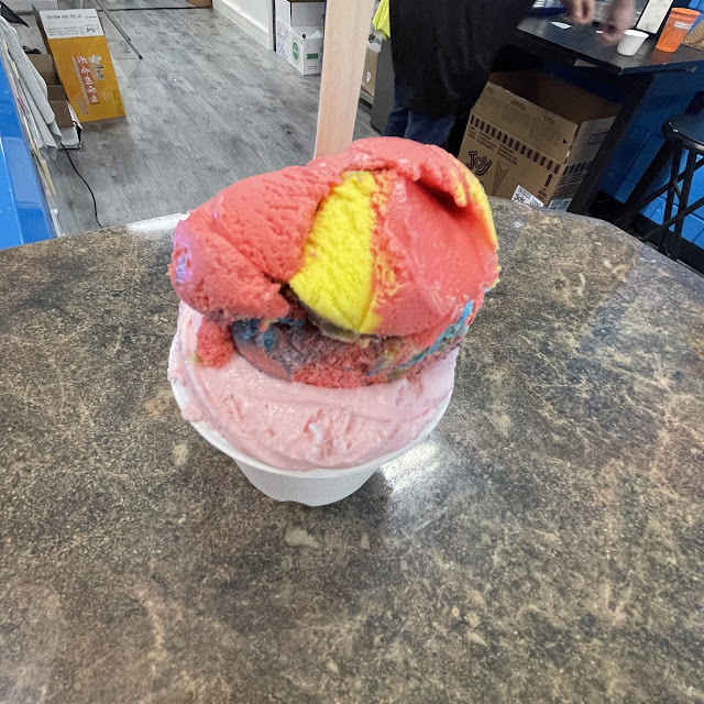 Superman and Black Cherry Ice Cream